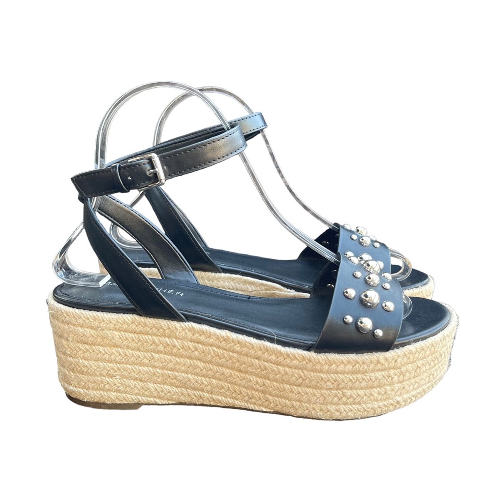 Marc Fisher Black Platform Espadrille Sandals Womens Shoes Size 7